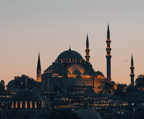 Fototapeta na wymiar Süleymaniye Mosque in İstanbul