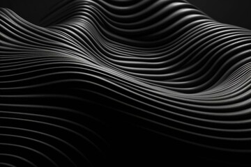 Abstract background with undulating black lines. Copy-space available. Generative AI