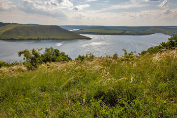 Bakota bay reservoir on Dnister river, Ukraine.