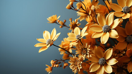 background made of sunflowers and sunflower.generative ai