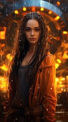 Obraz premium Portrait of a girl with long hair