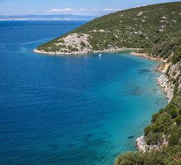 Fototapeta na wymiar Beautiful bay near town Lopar on island Rab, Croatia