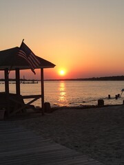 sunset on the beach