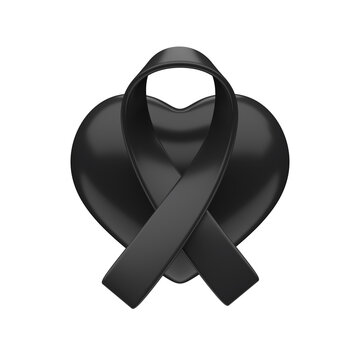 Faixa preta de luto elemento 3D