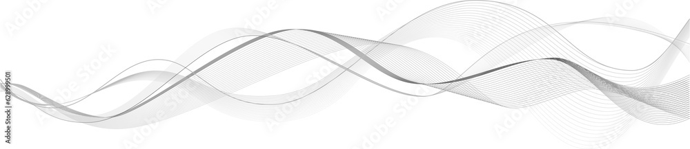 Aufkleber digital future technology concept. gray wave curved lines for web design, website development, data 