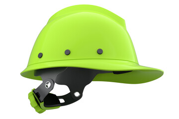 Green safety helmet or hard cap isolated on white background