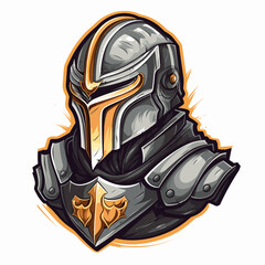 Esport vector logo knight, knight icon, knight head, vector, sticker