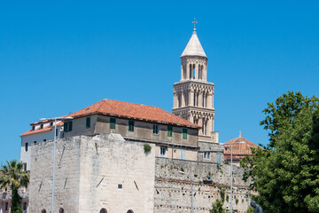 Fototapeta na wymiar The Cathedral of Saint Domnius in the Diocletian's Palace in Split (Dioklecijanova palača) in the state of Split-Dalmatien Croatia