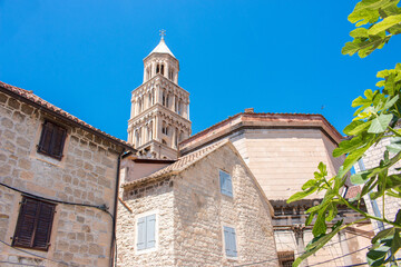 Fototapeta na wymiar The Cathedral of Saint Domnius in the Diocletian's Palace in Split (Dioklecijanova palača) in Šibenik in the state of Split-Dalmatien Croatia