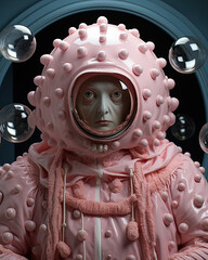 A Person in a Pink Character Costume-Pink Surrealism