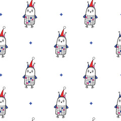 seamless pattern with owls