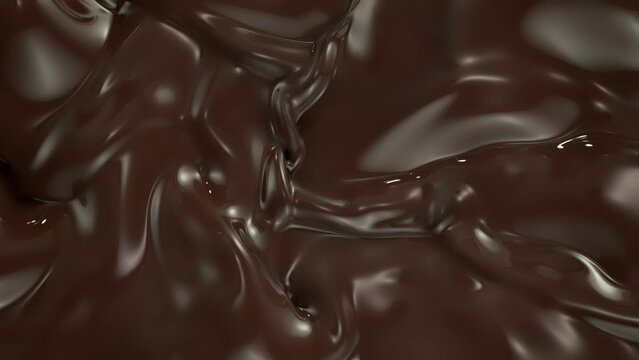 Super Slow Motion Shot of Swirling Melted Chocolate at 1000fps.