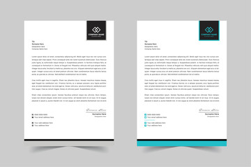 Modern Corporate Business Letterhead Design Template With Red, Blue, Green and Yellow