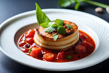 A closeup inject of a mouthwatering hit with vibrant ingredient , showcasing culinary artwork. Creative resource, AI Generated