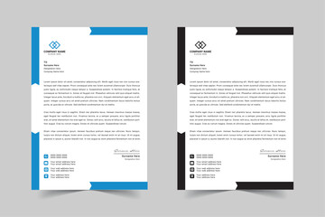 Modern Corporate Business Letterhead Design Template With Red, Blue, Green and Yellow