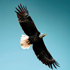 The eagle on the sky clear background, Eagle flying wallpaper background