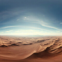Fototapeta na wymiar The vast desert stretches as far as the eye can see