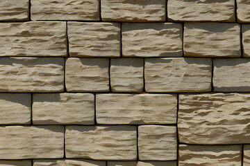 Obraz premium The texture of light brickwork of pisque color