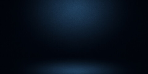 Blue grunge background, abstract wall studio room, can be used to present your product