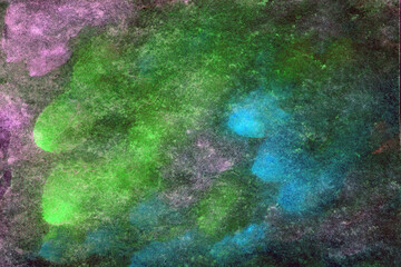 Green blue pink hand-drawn watercolor background Hight quality