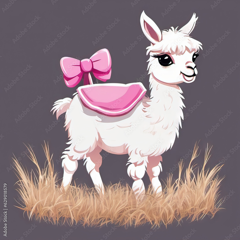 Poster pink llama