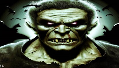 Naklejka premium Monstruos bajo la luna, Halloween.