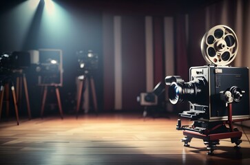 A camera on a stand Generative AI