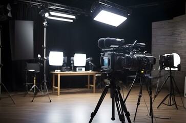 A camera on a tripod Generative AI