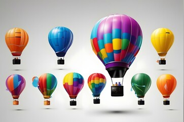 A group of colorful balloons Generative AI