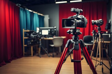 A camera on a tripod Generative AI