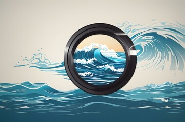 A blue planet in space Generative AI