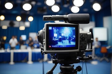 A camera on a tripod Generative AI