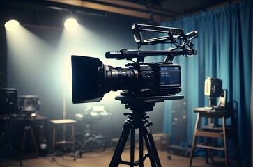 A camera on a stand Generative AI