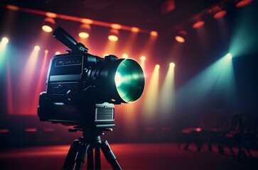 A camera on a stand Generative AI