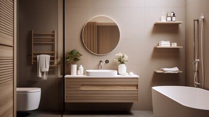 Naklejka na ściany i meble Modern bathroom interior