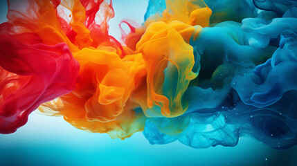 abstract colorful background with splashes. Generative Ai. 