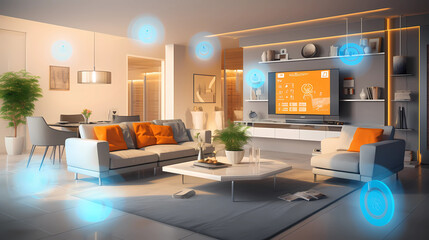Smart Home System 4K Digital Futuristic 