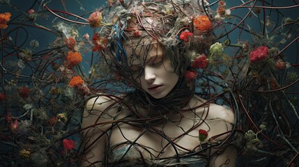 Wired Mindscape: Juxtaposing Mental Health Challenges and Serenity in the Digital Age, Generative AI
