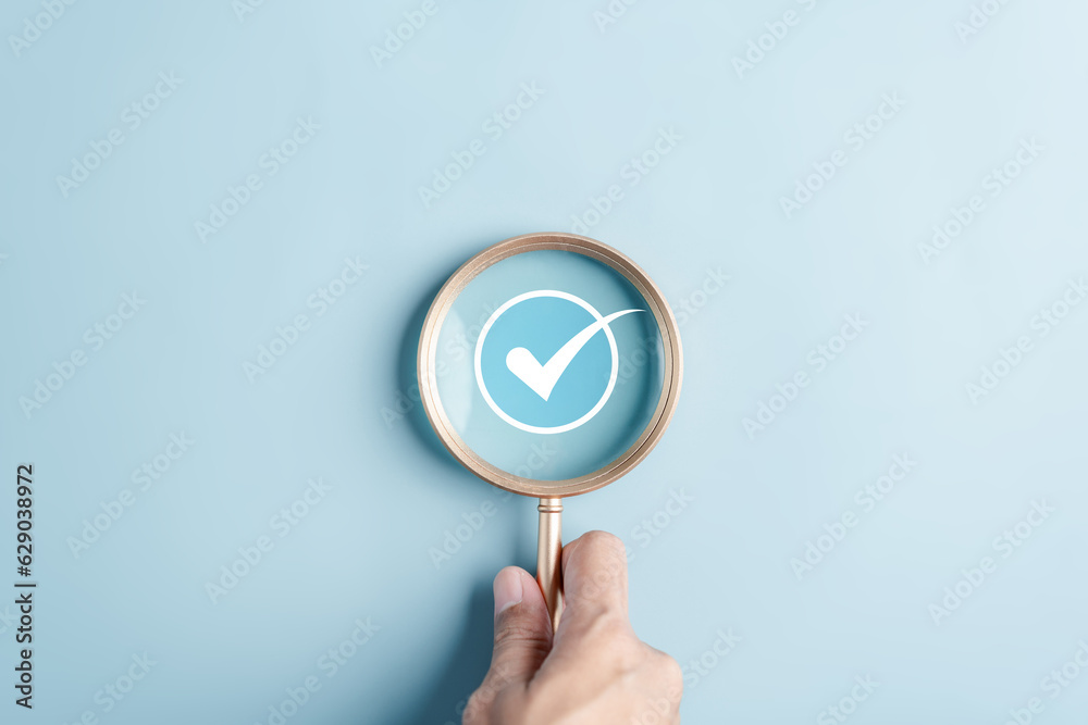 Poster checklist business target marketing planning with quality management, quality assurance and improvem