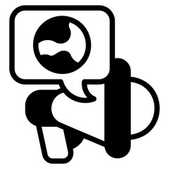  Global marketing glyph icon