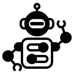  Robot glyph icon