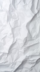 Crumpled white paper texture illustration made with Generative AI
