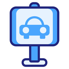  Parking blue icon