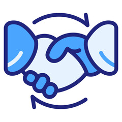 Agreement blue icon