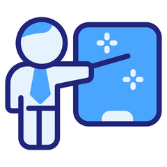  Training blue icon