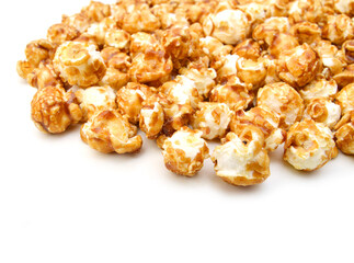 Popcorn border isolated on white