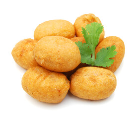 Organic Corn Dog on white background 