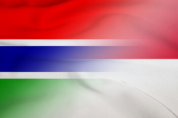 Gambia and Monaco government flag transborder negotiation MCO GMB