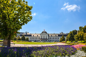 The Presidential Grassalkovich Palace and Garden in Bratislava, Slovakia