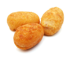 Organic Corn Dog on white background 